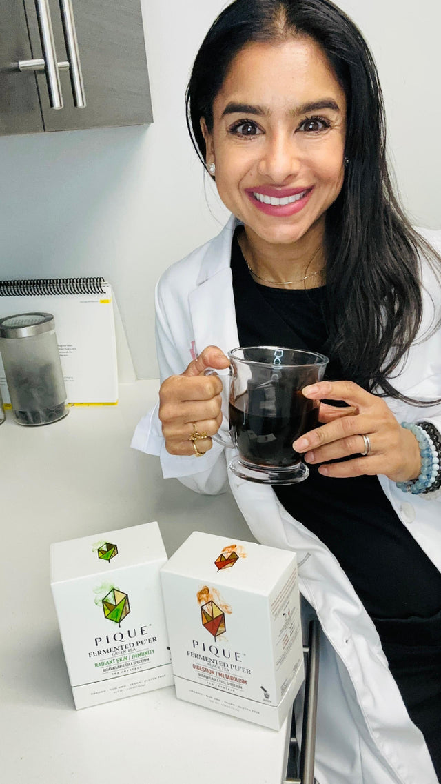 “I drink Pique's Pu'er regularly—something grounding that supports digestion and metabolism without spikes or crashes. It supports gut health and lipid balance without stressing the body. This is what sustainable metabolic support looks like.”