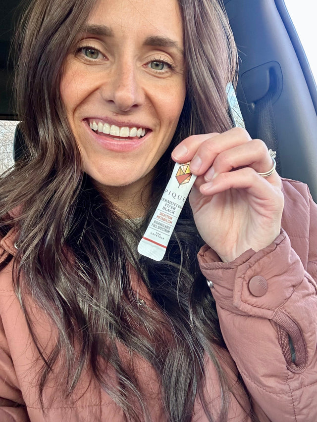 “I've been loving Pu’er tea by Pique. It naturally supports digestion and immune health with pre and postbiotics, plus the polyphenols are amazing for radiant skin. It is clean, single ingredient organic tea that I can take with me anywhere I go and keep me energized for those who need me most.”