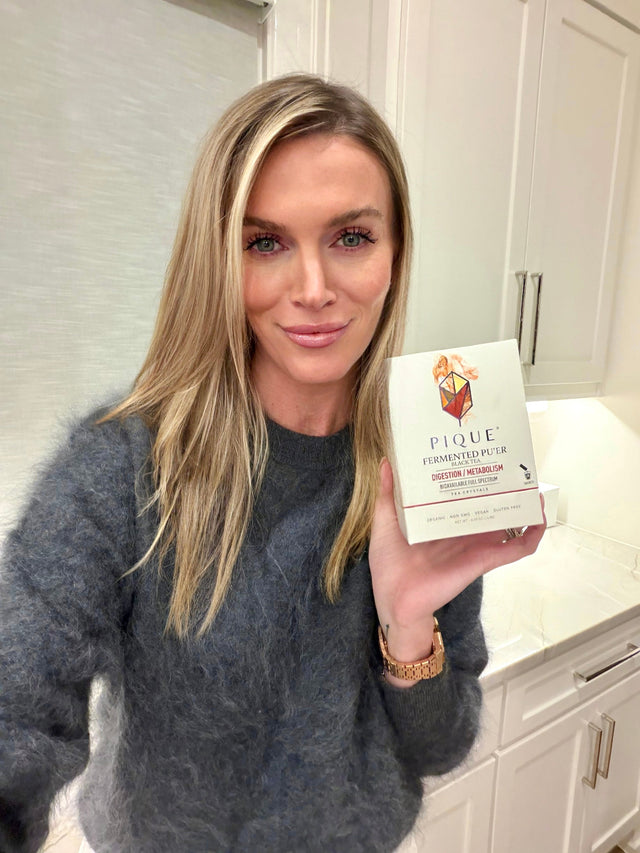 “Basically my secret weapon for gut health and clean energy. Smooth, steady energy—no jitters, no crash. It helps curb cravings, support digestion, and honestly I feel slimmer and less bloated on the days I drink it.”
